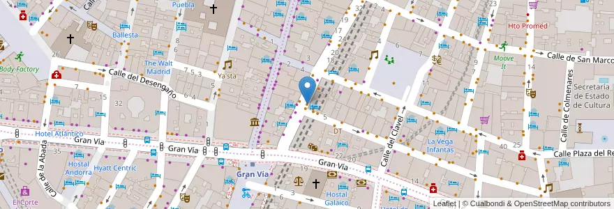 Mapa de ubicacion de Vesuvio Pizza en España, Comunidad De Madrid, Comunidad De Madrid, Área Metropolitana De Madrid Y Corredor Del Henares, Madrid.