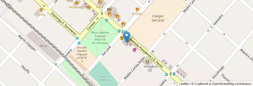Mapa de ubicacion de Vetement en アルゼンチン, ブエノスアイレス州, Partido De San Miguel, Muñiz.