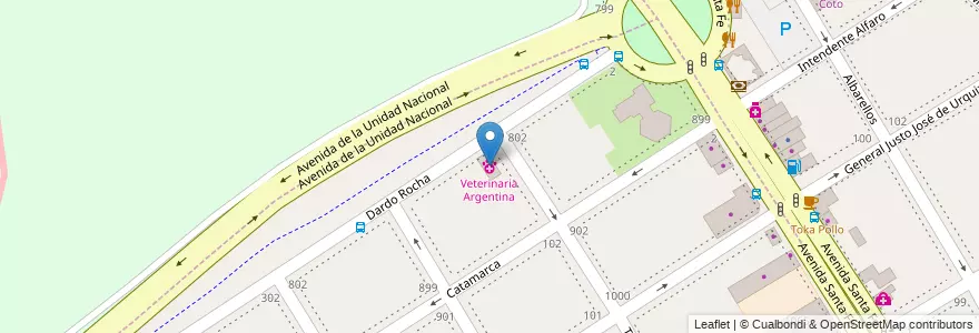 Mapa de ubicacion de Veterinaria Argentina en Arjantin, Buenos Aires, Partido De San Isidro.