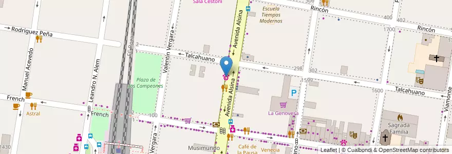 Mapa de ubicacion de Veterinaria Banfield en 阿根廷, 布宜诺斯艾利斯省, Partido De Lomas De Zamora, Banfield.