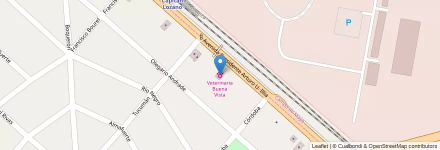 Mapa de ubicacion de Veterinaria Buena Vista en Argentinië, Buenos Aires, Partido De San Miguel, Bella Vista.