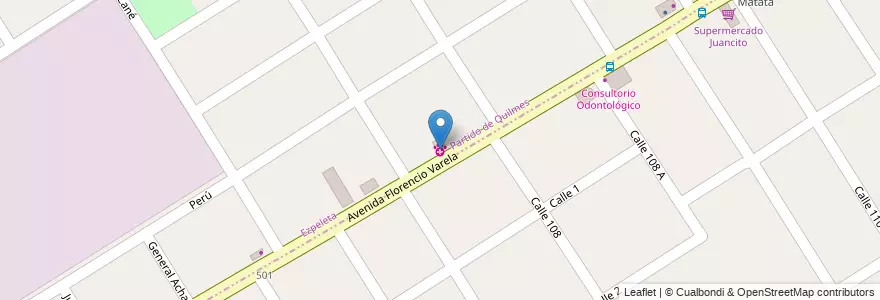 Mapa de ubicacion de Veterinaria Caburé en Argentina, Buenos Aires, Ezpeleta.