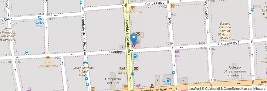 Mapa de ubicacion de Veterinaria, Constitucion en 阿根廷, Ciudad Autónoma De Buenos Aires, 布宜诺斯艾利斯.