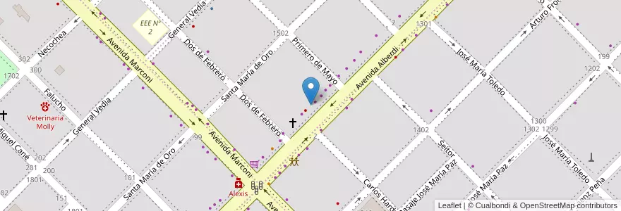 Mapa de ubicacion de Veterinaria Copitos en Arjantin, Chaco, Departamento San Fernando, Resistencia, Resistencia.