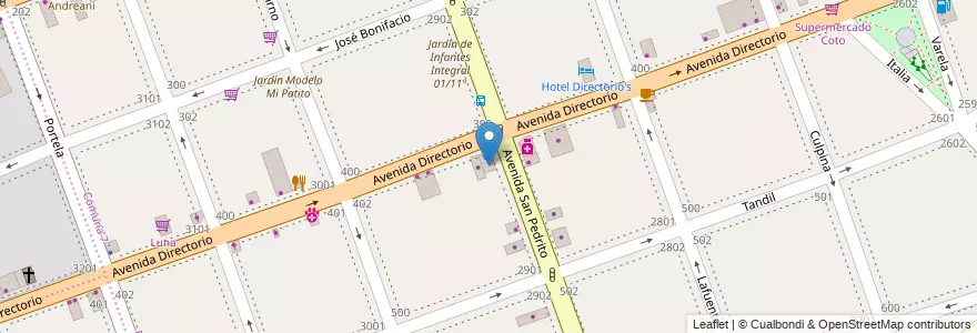 Mapa de ubicacion de Veterinaria, Flores en 阿根廷, Ciudad Autónoma De Buenos Aires, Comuna 7, 布宜诺斯艾利斯.