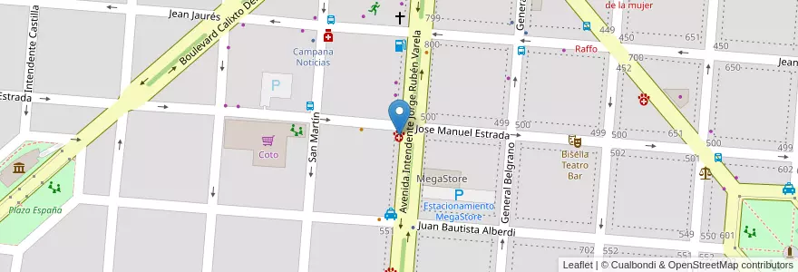 Mapa de ubicacion de Veterinaria Labarthe en Argentina, Buenos Aires, Partido De Campana.