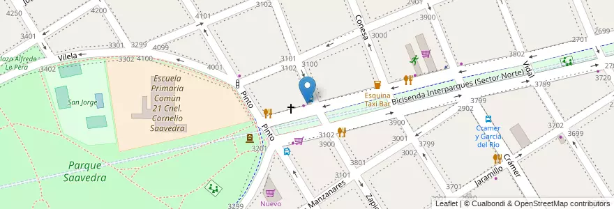 Mapa de ubicacion de Veterinaria, Saavedra en الأرجنتين, Ciudad Autónoma De Buenos Aires, Comuna 12, Buenos Aires.