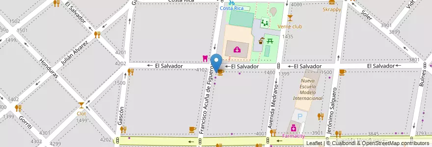 Mapa de ubicacion de Veterinaria Salguero, Palermo en آرژانتین, Ciudad Autónoma De Buenos Aires, Buenos Aires, Comuna 14.