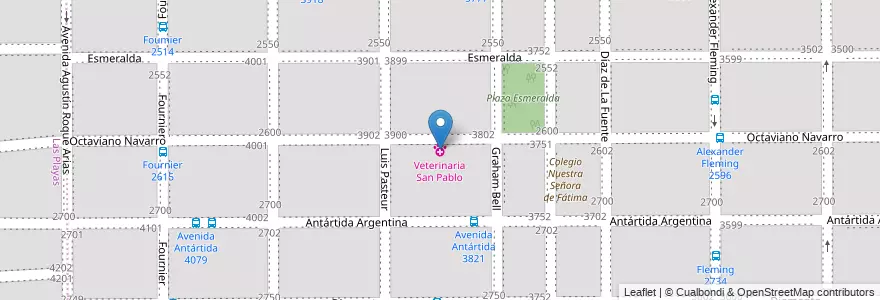 Mapa de ubicacion de Veterinaria San Pablo en Аргентина, Кордова, Departamento Capital, Pedanía Capital, Córdoba, Municipio De Córdoba.