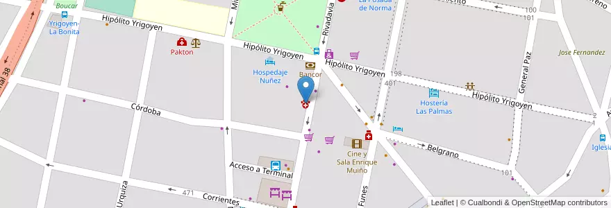 Mapa de ubicacion de Veterinaria Tessi en Argentinië, Córdoba, Departamento Punilla, Pedanía Dolores, Municipio De Capilla Del Monte, Capilla Del Monte.