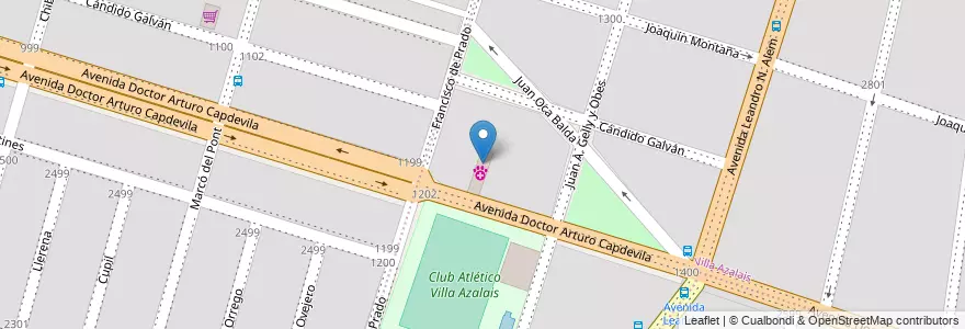 Mapa de ubicacion de Veterinaria en Argentina, Córdova, Departamento Capital, Pedanía Capital, Córdoba, Municipio De Córdoba.