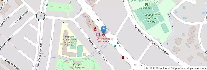 Mapa de ubicacion de Veterinarios El Mirador en Испания, Мадрид, Мадрид, Área Metropolitana De Madrid Y Corredor Del Henares, Villaviciosa De Odón.