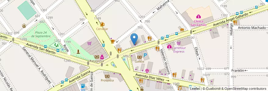 Mapa de ubicacion de Vetrinaria, Villa Crespo en Arjantin, Ciudad Autónoma De Buenos Aires, Buenos Aires, Comuna 6.