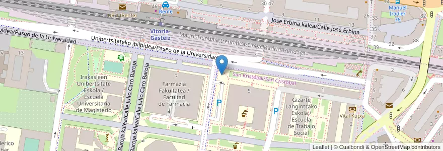 Mapa de ubicacion de VGbiziz Campusa en İspanya, Bask Bölgesi, Araba/Álava, Gasteizko Kuadrilla/Cuadrilla De Vitoria, Vitoria-Gasteiz.