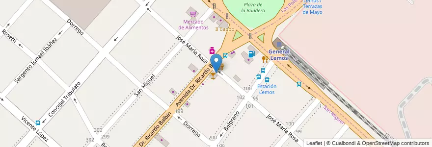 Mapa de ubicacion de Via Bariloche en Arjantin, Buenos Aires, Partido De San Miguel.