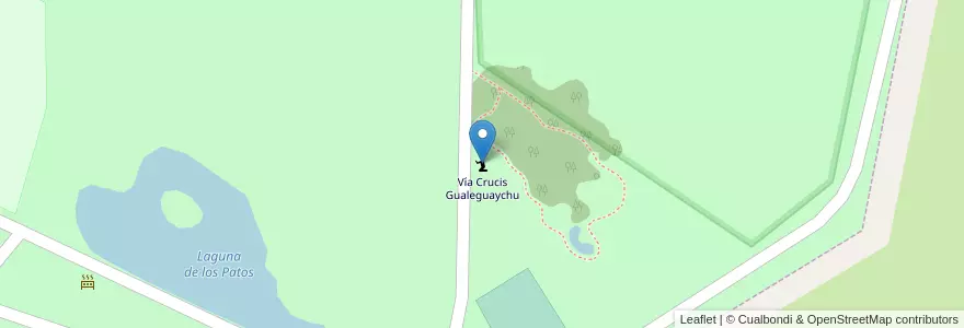 Mapa de ubicacion de Vía Crucis Gualeguaychu en 아르헨티나, 엔트레리오스주, Departamento Gualeguaychú, Distrito Costa Uruguay Norte, Gualeguaychú, Gualeguaychú.