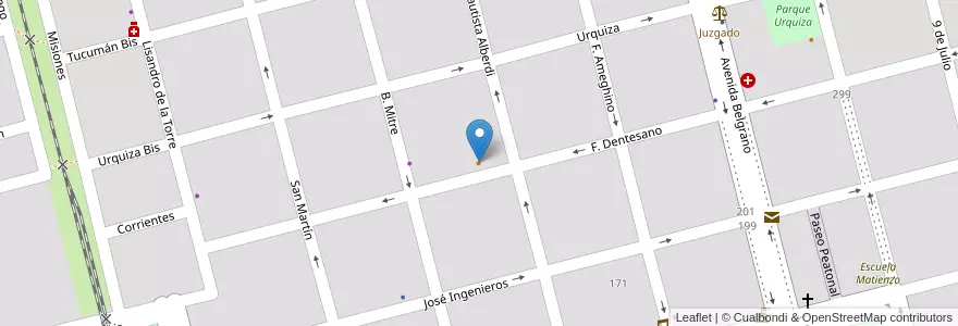 Mapa de ubicacion de Via Vai en アルゼンチン, サンタフェ州, Departamento Castellanos, Municipio De Sunchales.