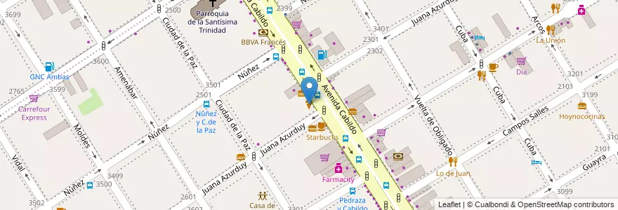 Mapa de ubicacion de Via Varese, Nuñez en アルゼンチン, Ciudad Autónoma De Buenos Aires, ブエノスアイレス, Comuna 13.