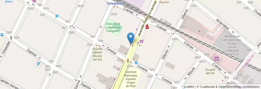 Mapa de ubicacion de Via Varese en アルゼンチン, Ciudad Autónoma De Buenos Aires, ブエノスアイレス, Comuna 13.
