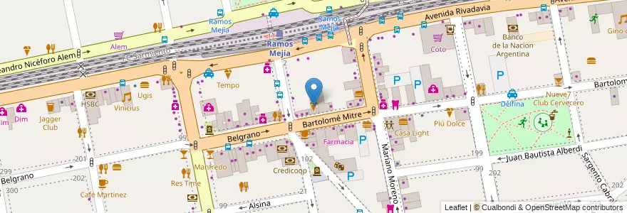 Mapa de ubicacion de Via Varesse en Arjantin, Buenos Aires, Partido De La Matanza, Ramos Mejía.