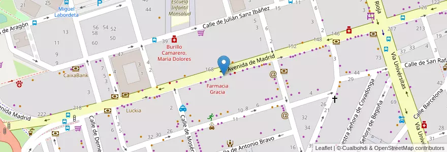 Mapa de ubicacion de Viajes Halcon en Испания, Арагон, Сарагоса, Zaragoza, Сарагоса.