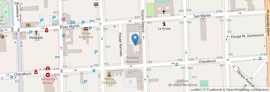 Mapa de ubicacion de Vialidad Nacional en 아르헨티나, Catamarca, Departamento Capital, Municipio De San Fernando Del Valle De Catamarca, San Fernando Del Valle De Catamarca.