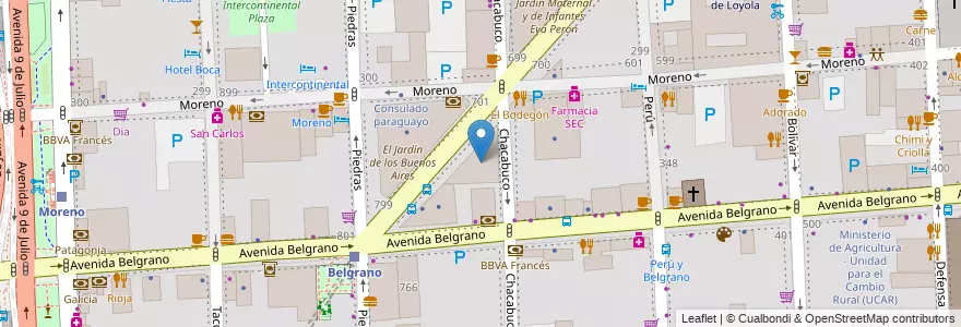 Mapa de ubicacion de Vialidad Nacional, Montserrat en Argentina, Ciudad Autónoma De Buenos Aires, Comuna 1, Buenos Aires.
