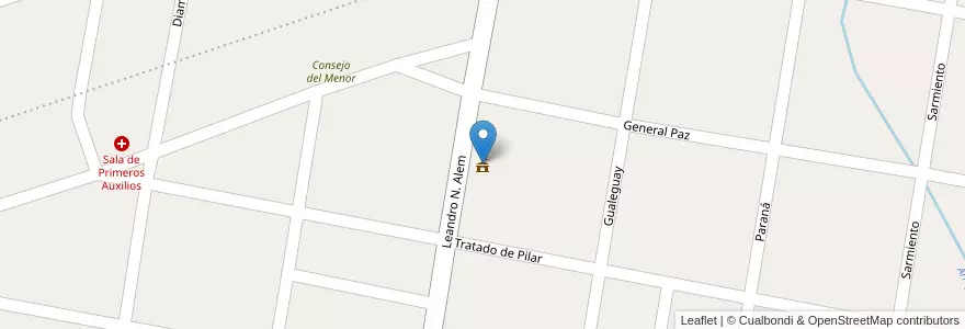 Mapa de ubicacion de Vialidad en آرژانتین, استان انتره ریوس, Departamento Feliciano, Distrito Basualdo, San José De Feliciano.