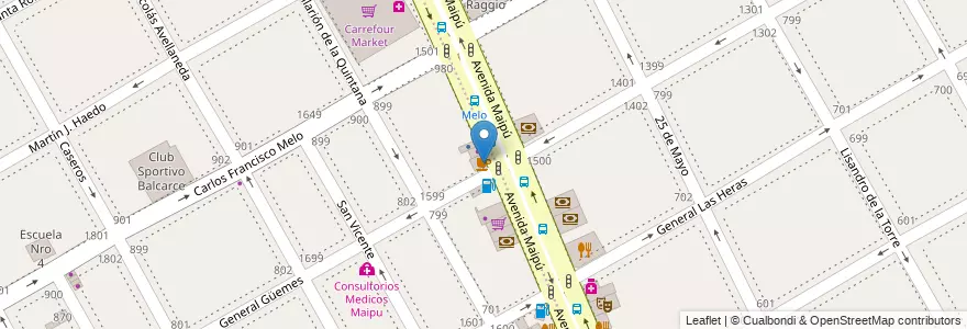 Mapa de ubicacion de Viccenzo Helado & Café en Arjantin, Buenos Aires, Partido De Vicente López, Vicente López.
