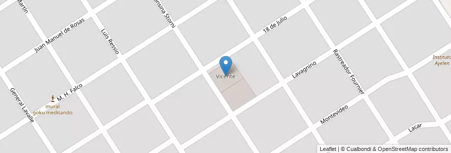 Mapa de ubicacion de Vicente en Аргентина, Буэнос-Айрес, Partido De Escobar, Garín.