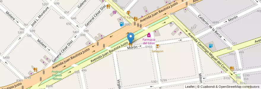 Mapa de ubicacion de Vicente, Villa Luro en Argentinien, Ciudad Autónoma De Buenos Aires, Buenos Aires, Comuna 10.