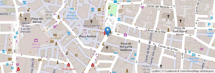 Mapa de ubicacion de Vicentino en Spanje, Valencia, Valencia, Comarca De València, Valencia.