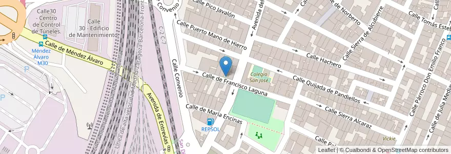 Mapa de ubicacion de Vickie en 西班牙, Comunidad De Madrid, Comunidad De Madrid, Área Metropolitana De Madrid Y Corredor Del Henares, Madrid.
