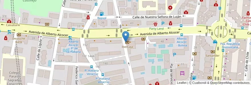 Mapa de ubicacion de VICTOR ANDRES BELAUNDE, CALLE, DE,54 en Espanha, Comunidade De Madrid, Comunidade De Madrid, Área Metropolitana De Madrid Y Corredor Del Henares, Madrid.