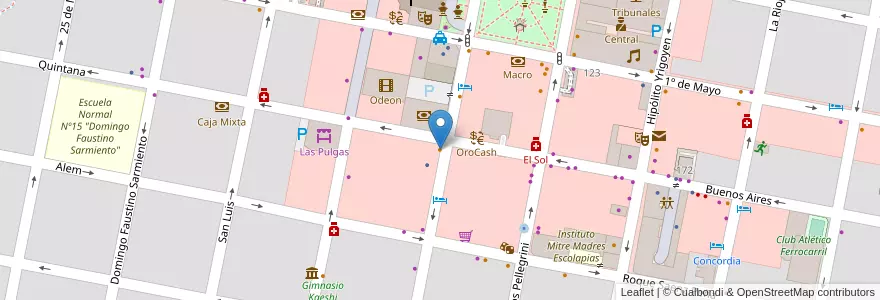 Mapa de ubicacion de Victoria Cream en الأرجنتين, إنتري ريوس, Departamento Concordia, Distrito Suburbios, Concordia, Concordia.