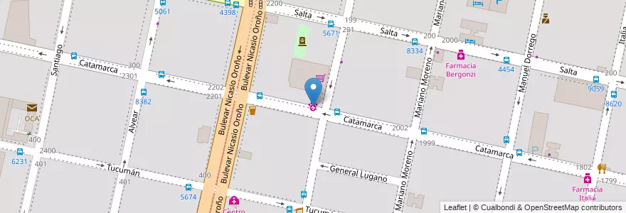 Mapa de ubicacion de Victoriano en 阿根廷, Santa Fe, Departamento Rosario, Municipio De Rosario, 罗萨里奥.