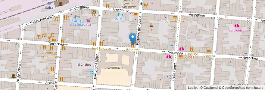 Mapa de ubicacion de victorinao en 아르헨티나, Salta, Capital, Municipio De Salta, Salta.