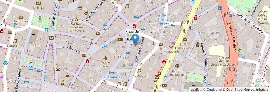 Mapa de ubicacion de Vida y Comida en Испания, Кастилия И Леон, Саламанка, Campo De Salamanca, Саламанка.