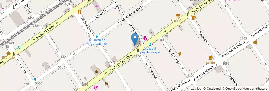 Mapa de ubicacion de Vidal Propiedades, Villa Urquiza en آرژانتین, Ciudad Autónoma De Buenos Aires, Comuna 12, Buenos Aires.