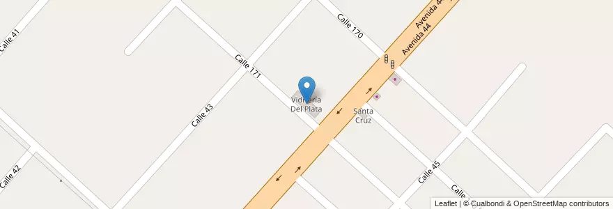 Mapa de ubicacion de Vidriería Del Plata, Lisandro Olmos en Arjantin, Buenos Aires, Partido De La Plata, Lisandro Olmos.