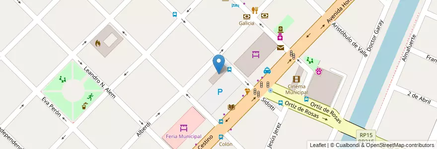 Mapa de ubicacion de Vieja Estacion en アルゼンチン, ブエノスアイレス州, Partido De Ensenada.
