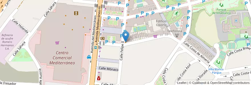 Mapa de ubicacion de Viejo café de Manila en 西班牙, 安达鲁西亚, Almería, Almería.