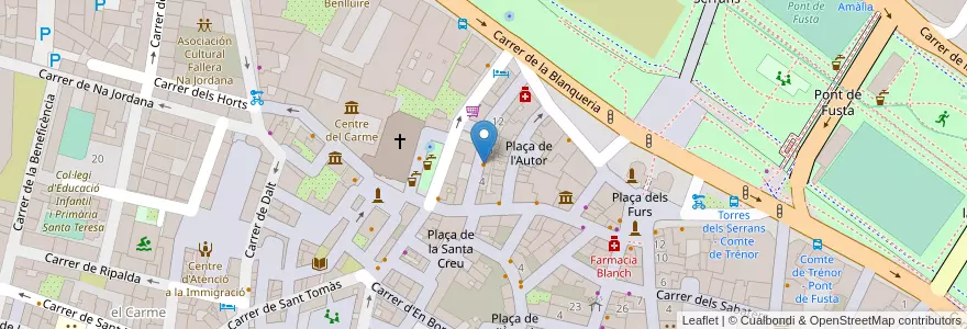 Mapa de ubicacion de Viejo Cauce en Espagne, Communauté Valencienne, Valence, Comarca De València, Valence.