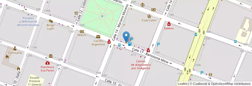 Mapa de ubicacion de Viejo Luján en アルゼンチン, ブエノスアイレス州, Partido De Luján.