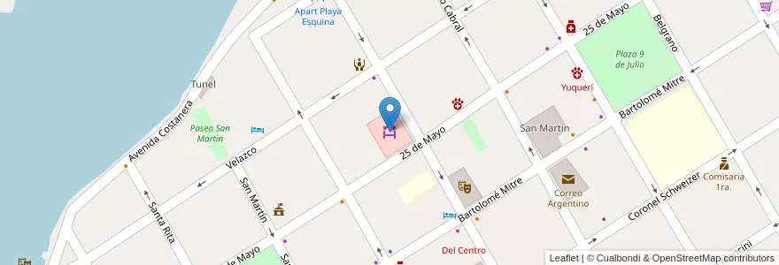 Mapa de ubicacion de Viejo Mercado Municipal en Argentinien, Corrientes, Departamento Esquina, Municipio De Esquina.