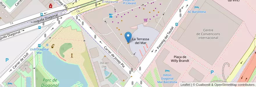 Mapa de ubicacion de Viena en スペイン, カタルーニャ州, Barcelona, バルサルネス, Barcelona.