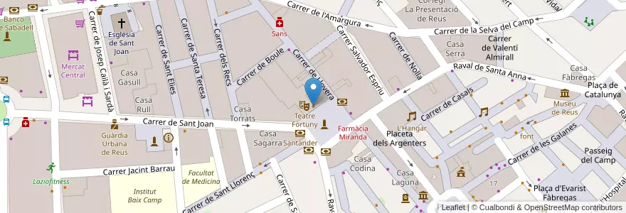 Mapa de ubicacion de Viena Casino de Reus en Spanien, Katalonien, Tarragona, Baix Camp, Reus.