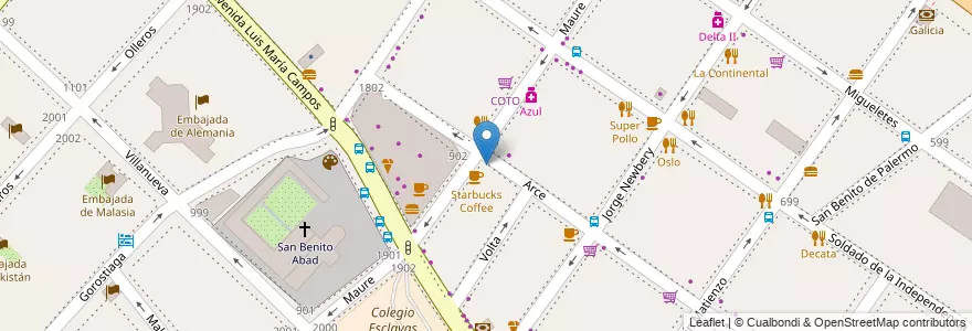 Mapa de ubicacion de Viglio, Palermo en آرژانتین, Ciudad Autónoma De Buenos Aires, Buenos Aires, Comuna 14.