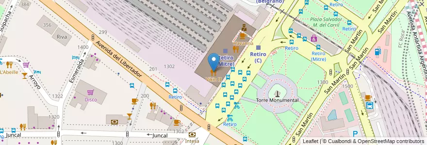 Mapa de ubicacion de Vikin II, Retiro en آرژانتین, Ciudad Autónoma De Buenos Aires, Comuna 1, Buenos Aires.