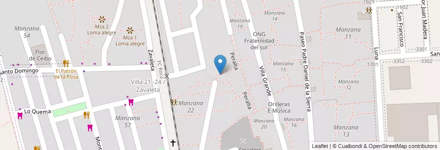 Mapa de ubicacion de Villa 21-24, Nueva Pompeya en آرژانتین, Ciudad Autónoma De Buenos Aires, Comuna 4, Buenos Aires.